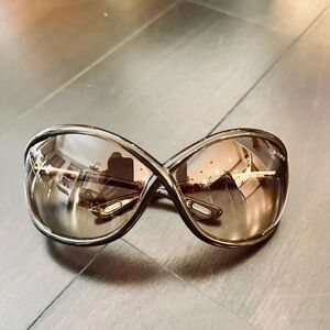 Tom Ford Women’s Oversized Brown Gradient Butterfly Sunglasses